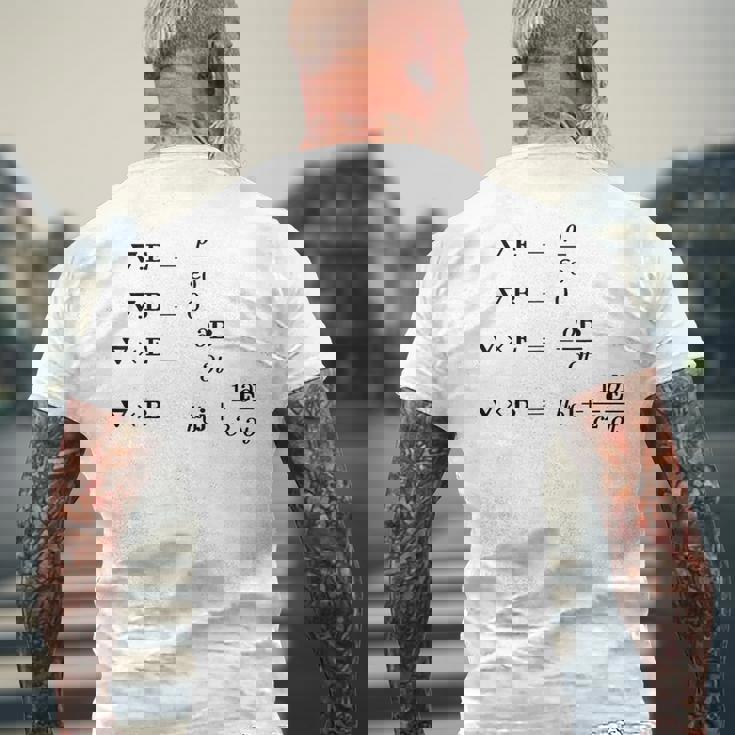 Maxwell 電磁気学・物理・科学の方程式 メンズTシャツ バックプリント 高齢者への贈り物