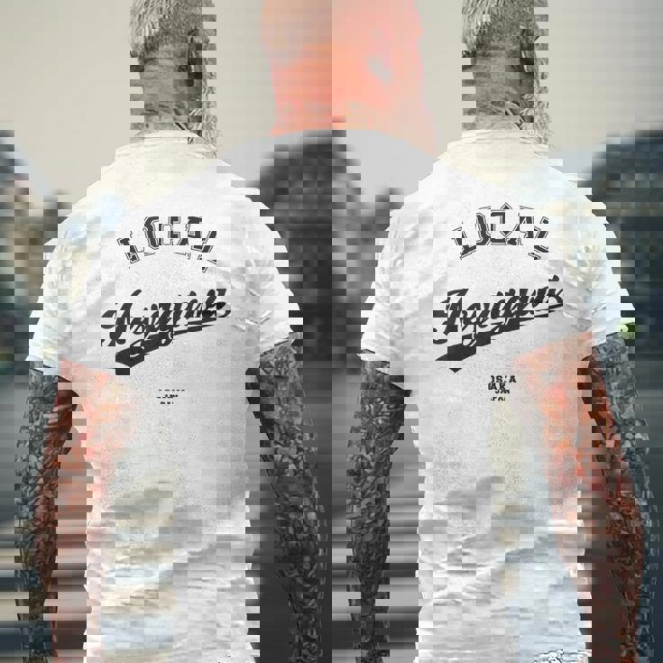 Neyagawa Local 寝屋川ローカル 故郷 メンズTシャツ バックプリント 高齢者への贈り物