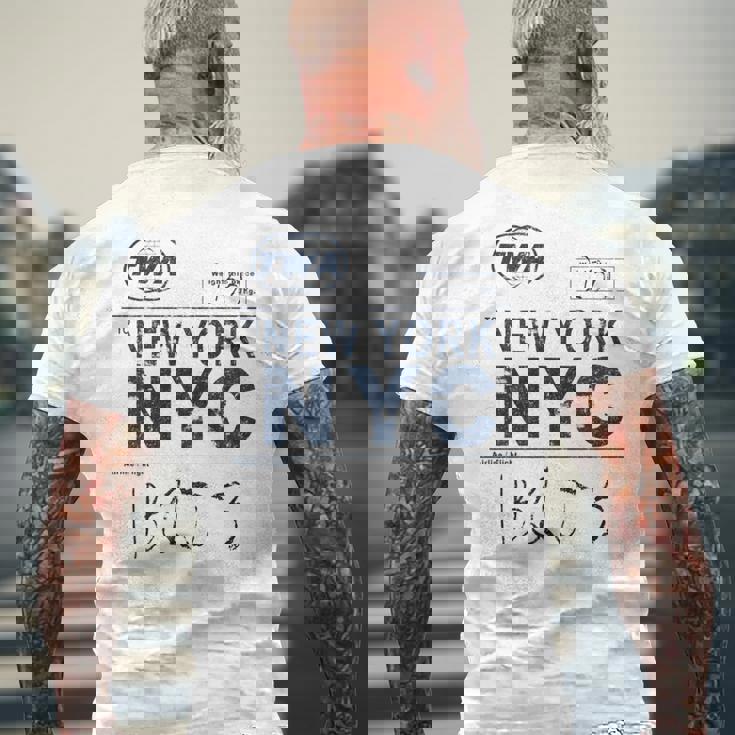 Nyc New York ヴィンテージ 航空会社タグ エアライナー フライングトラベル 長袖tシャツ メンズTシャツ バックプリント 高齢者への贈り物