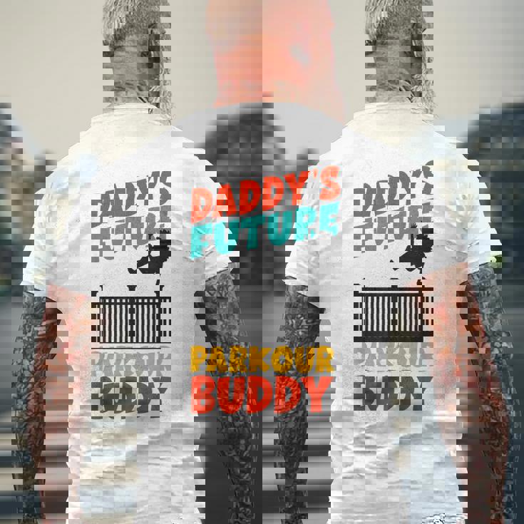 Parkour フリーランニング トレーサー キッズ Daddys フューチャー パルクール メンズTシャツ バックプリント 高齢者への贈り物