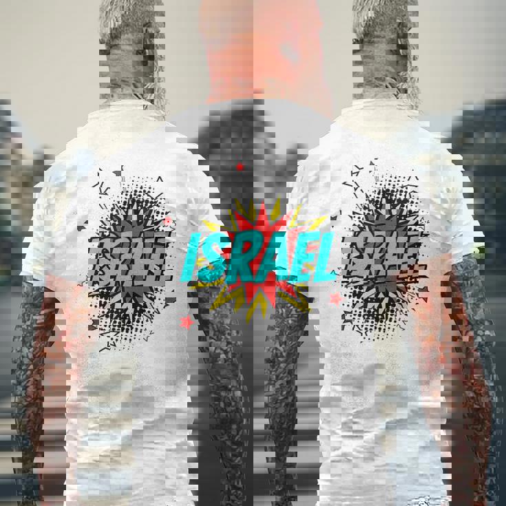 Personalized Name Comic Pop Art Superhero Israel Tank Top Men's Back Print T-Shirt Gifts for Old Men Personalized Name Comic Pop Art Superhero Israel Tank Top Men's Back Print T-Shirt Gifts for Old Men