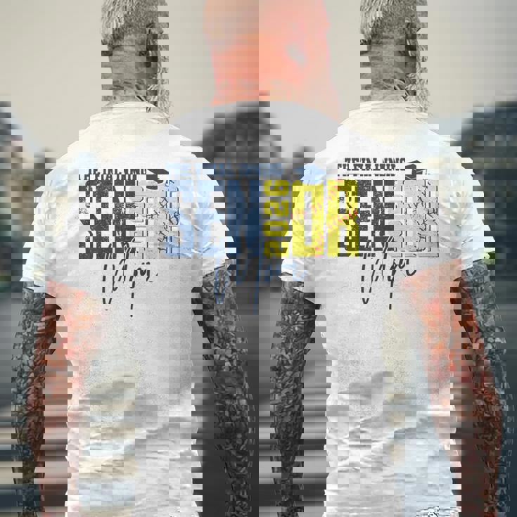 Retro The Final Inning Senior Softball Mom Class Of 2026 Men's T-shirt Back Print Gifts for Old Men