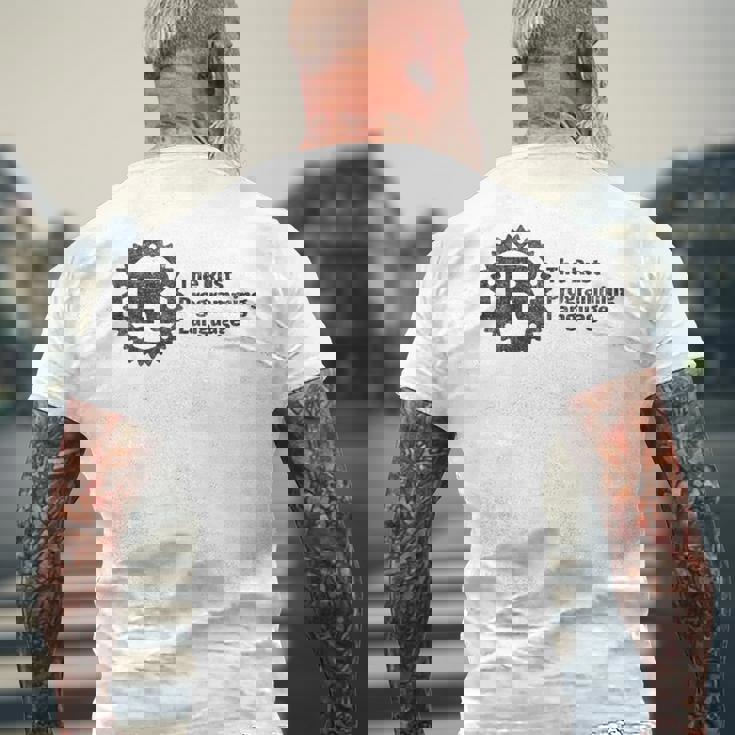 Rust 開発者のためのマルチパラダイムプログラミング言語 長袖tシャツ メンズTシャツ バックプリント 高齢者への贈り物