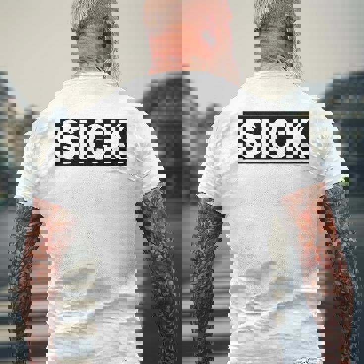 Sick Krank Krass Iickmodeick メンズTシャツ バックプリント 高齢者への贈り物