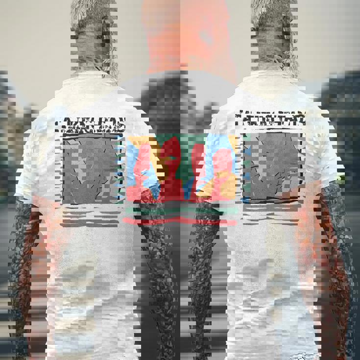 Talking Heads イエロー レトロ グラフィック メンズTシャツ バックプリント 高齢者への贈り物