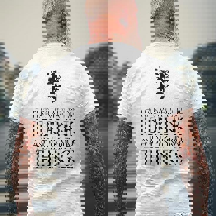 That's What I Do I Drink And I Know Things メンズTシャツ バックプリント 高齢者への贈り物