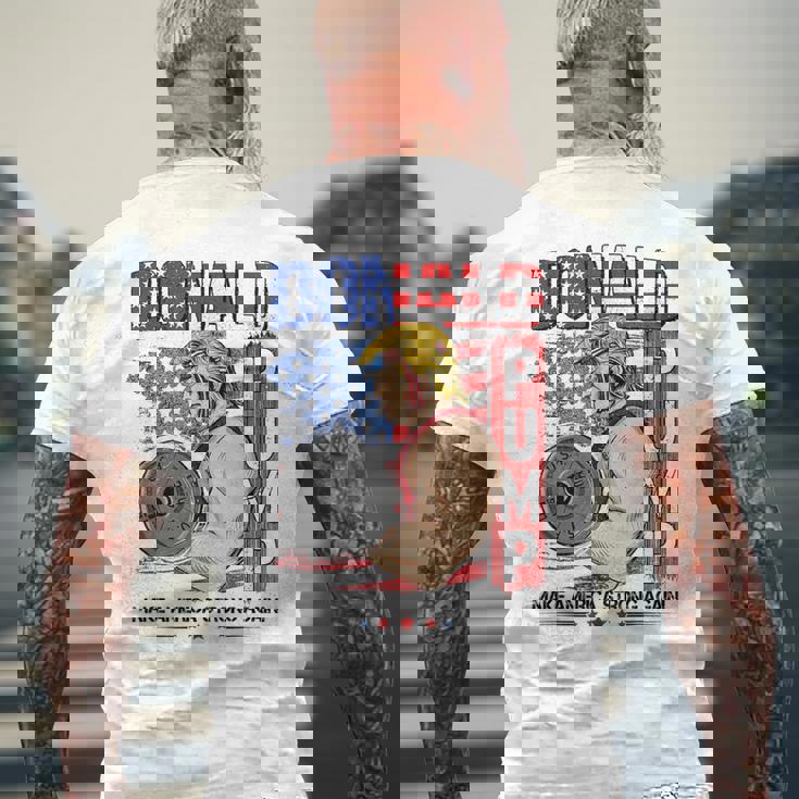 Trump Donald Pump Make Americatrong Again メンズTシャツ バックプリント 高齢者への贈り物