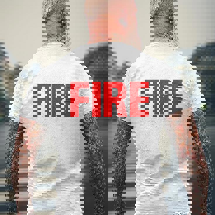 Wildland Hotshot Crew Fire Rescue Department 消防士 メンズTシャツ バックプリント 高齢者への贈り物