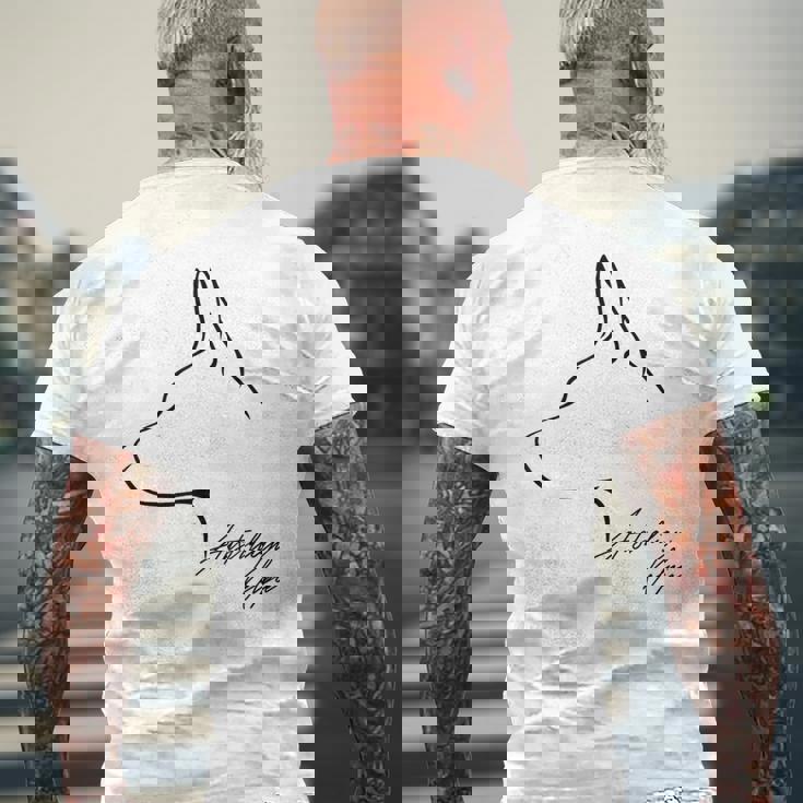 Wilsigns オーストラリアンケルピー インプロファイルドッグギフト メンズTシャツ バックプリント 高齢者への贈り物