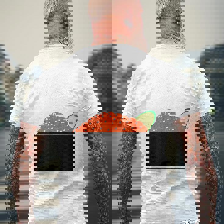 【いくら】イクラ 寿司 おすし 軍艦巻き 可愛い おもしろ 面白い 鮭 魚卵 料理 文字 ネタ ウケ狙い 文字入り 変な メンズTシャツ バックプリント 高齢者への贈り物