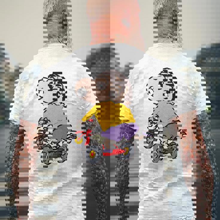 【まんが】クレヨンしんちゃん 三輪車しんちゃん メンズTシャツ バックプリント 高齢者への贈り物