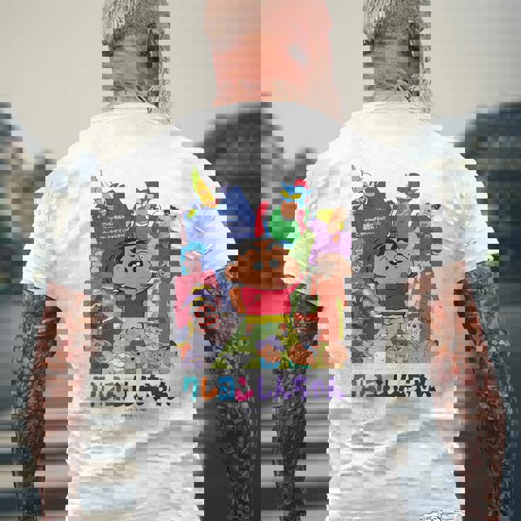 【映画】クレヨンしんちゃん アクション仮面vsハイグレ魔王 ポスター メンズTシャツ バックプリント 高齢者への贈り物