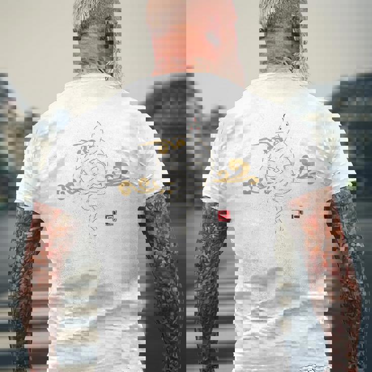 【背面デザイン】和風白蛇デザイン、2025年干支、縁起の良い メンズTシャツ バックプリント 高齢者への贈り物