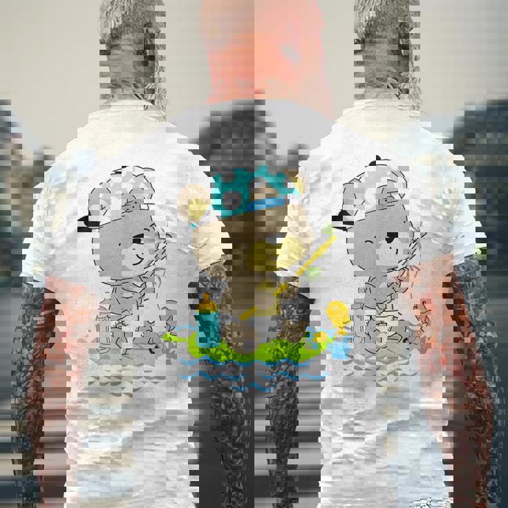 おむつ釣りのベビーベア メンズTシャツ バックプリント 高齢者への贈り物