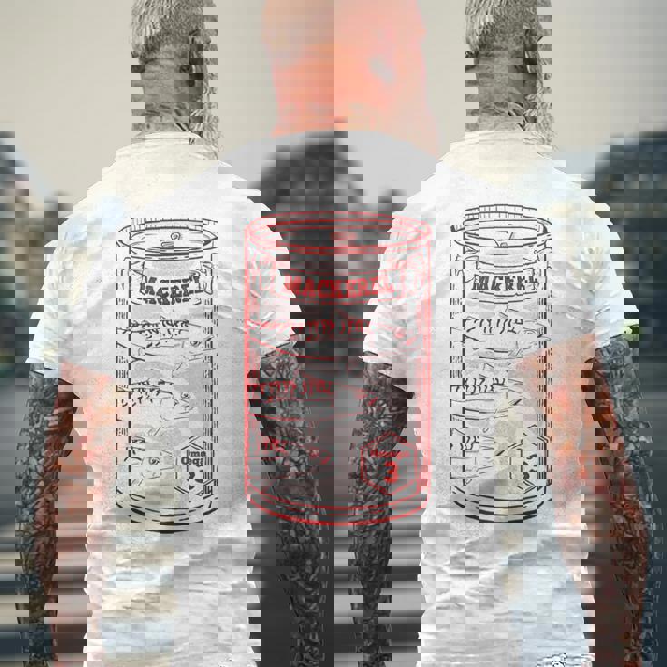 さば缶詰 メンズTシャツ バックプリント 高齢者への贈り物