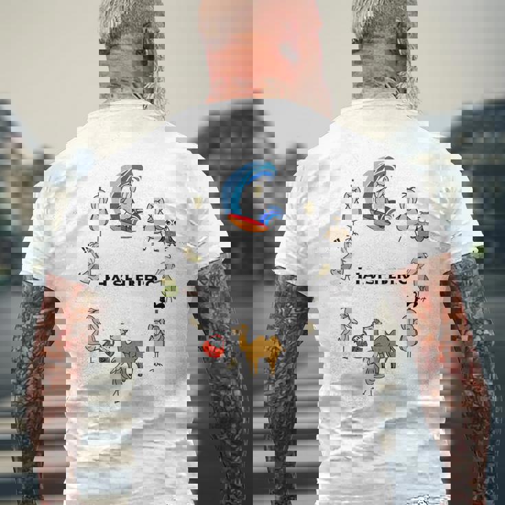 みんな大好きハシビロコウ 動かない鳥 はしび郎クラブtシャツ 絵しりとり遊び どうぶつ Zoo 長袖tシャツ メンズTシャツ バックプリント 高齢者への贈り物