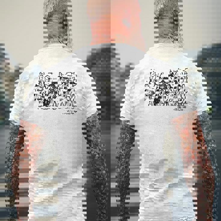 わんわん メンズTシャツ バックプリント 高齢者への贈り物