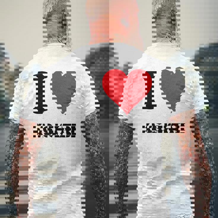 アイハート 春日部ジャパンラブ 日本土産 メンズTシャツ バックプリント 高齢者への贈り物