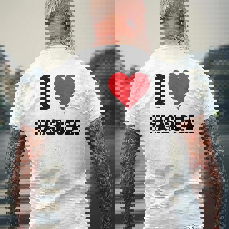 アイハート 蓮田ジャパンラブ 日本土産 メンズTシャツ バックプリント 高齢者への贈り物