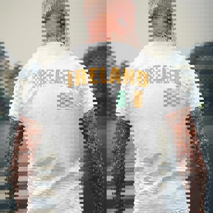 アイルランド国旗 聖パトリックの日 メンズTシャツ バックプリント 高齢者への贈り物