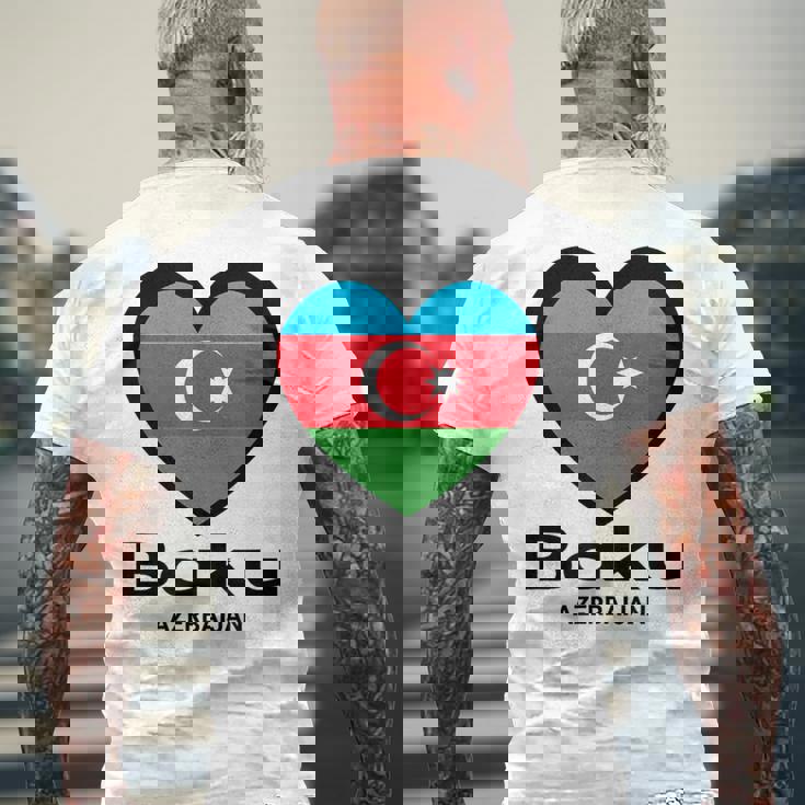 アゼルバイジャン バクー メンズTシャツ バックプリント 高齢者への贈り物