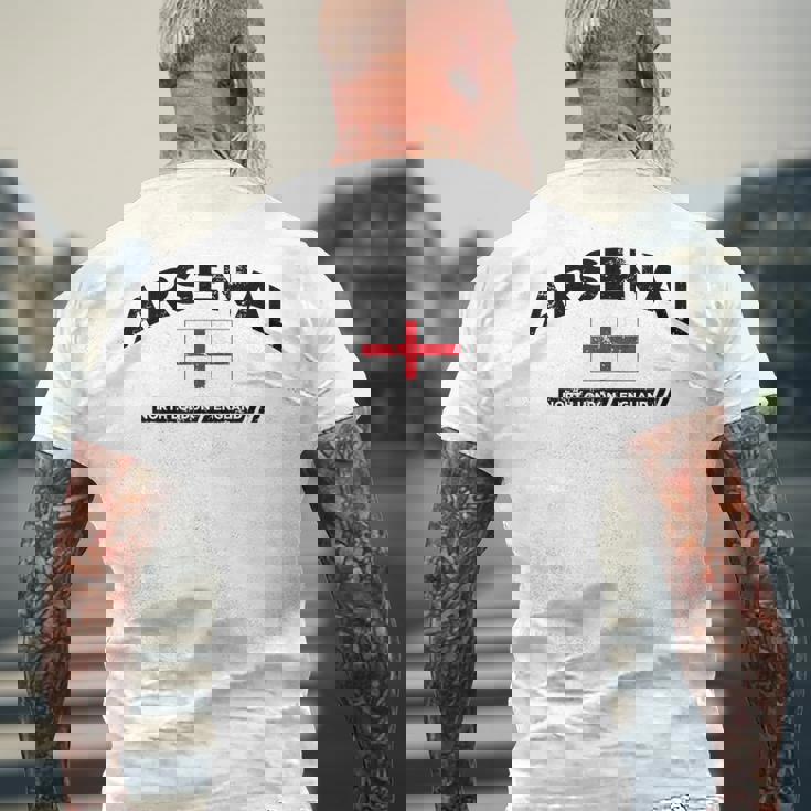 アーセナル・タウン・オブ・ノース・ロンドン、イングランド イギリス メンズTシャツ バックプリント 高齢者への贈り物