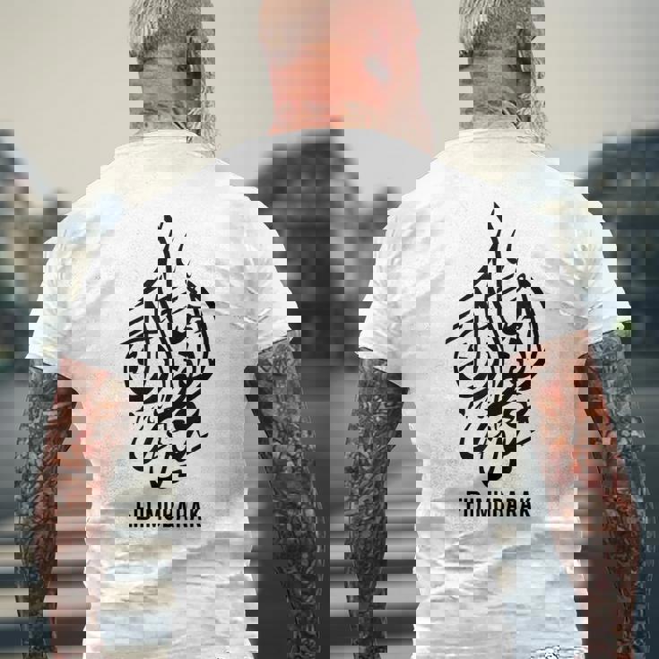 イード・アル・フィトル・イード・ムバラク・ムスリム・ホリデー・イスラム・ファスティング メンズTシャツ バックプリント 高齢者への贈り物