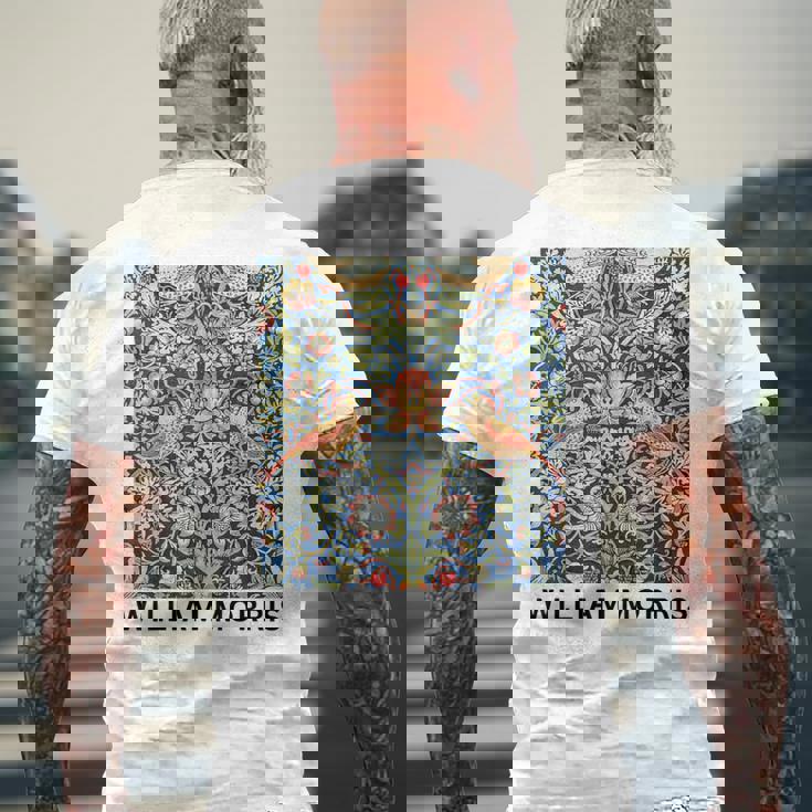 ウィリアム・モリス いちご泥棒 ポスター ビンテージ タペストリー William Morris メンズTシャツ バックプリント 高齢者への贈り物