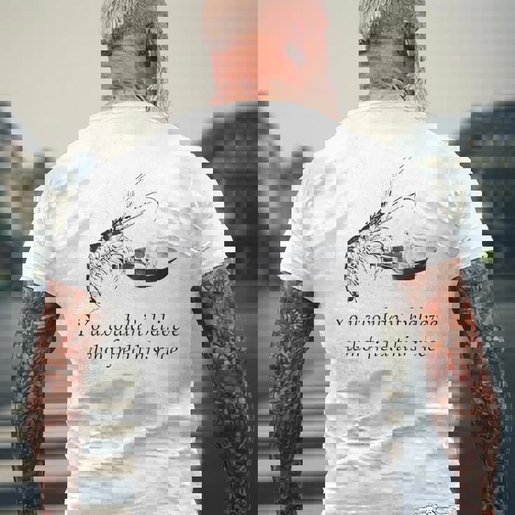 エビチャーハン ヘビー 面白い メンズTシャツ バックプリント 高齢者への贈り物