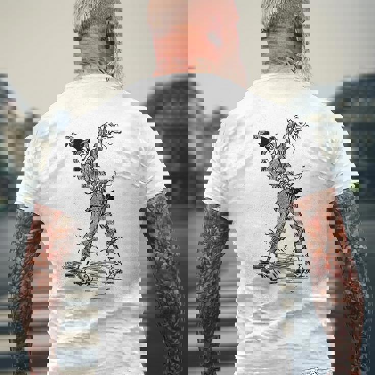 オズの土地 ビンテージアート ハロウィーン オズの魔法使い かかし メンズTシャツ バックプリント 高齢者への贈り物