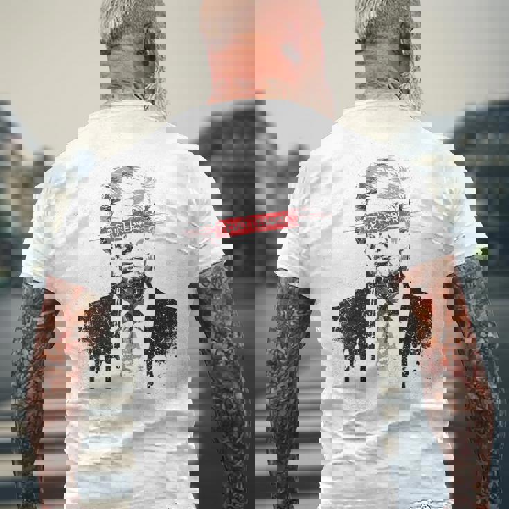 カルト指導者 反トランプ 反大統領 ドナルド・トランプ メンズTシャツ バックプリント 高齢者への贈り物