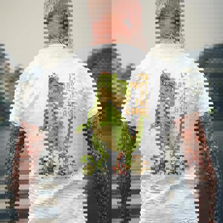 キッズ ギガントサウルス、最大の恐竜-カラフルで楽しいデザイン メンズTシャツ バックプリント 高齢者への贈り物