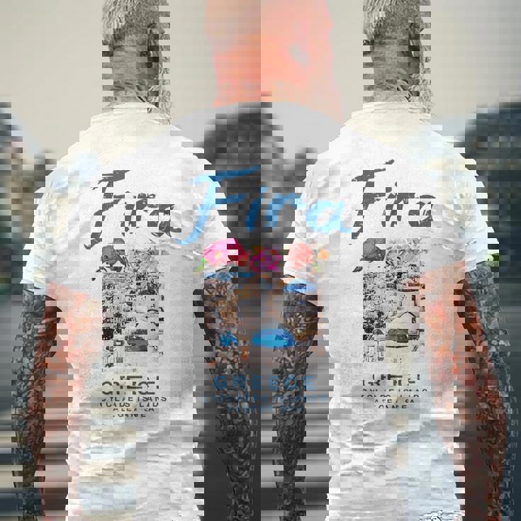 ギリシャ フィラ Thera ヴィンテージ ギリシャ メンズTシャツ バックプリント 高齢者への贈り物