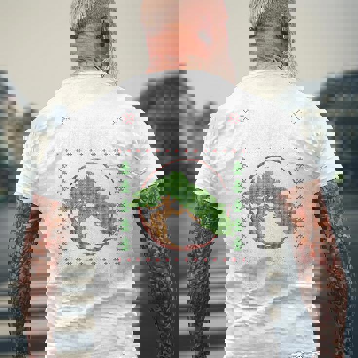 クリスマス 盆栽 醜い Xmas セーター クリスマス 盆栽 恋人 メンズTシャツ バックプリント 高齢者への贈り物