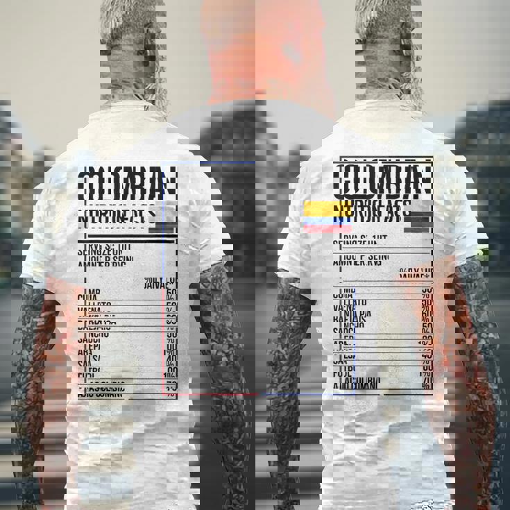 コロンビア 栄養成分 食品 カミセタ コミダ コロンビア メンズTシャツ バックプリント 高齢者への贈り物