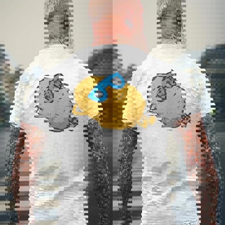 サングラスでかわいいポテチ リラックスポテチ メンズTシャツ バックプリント 高齢者への贈り物