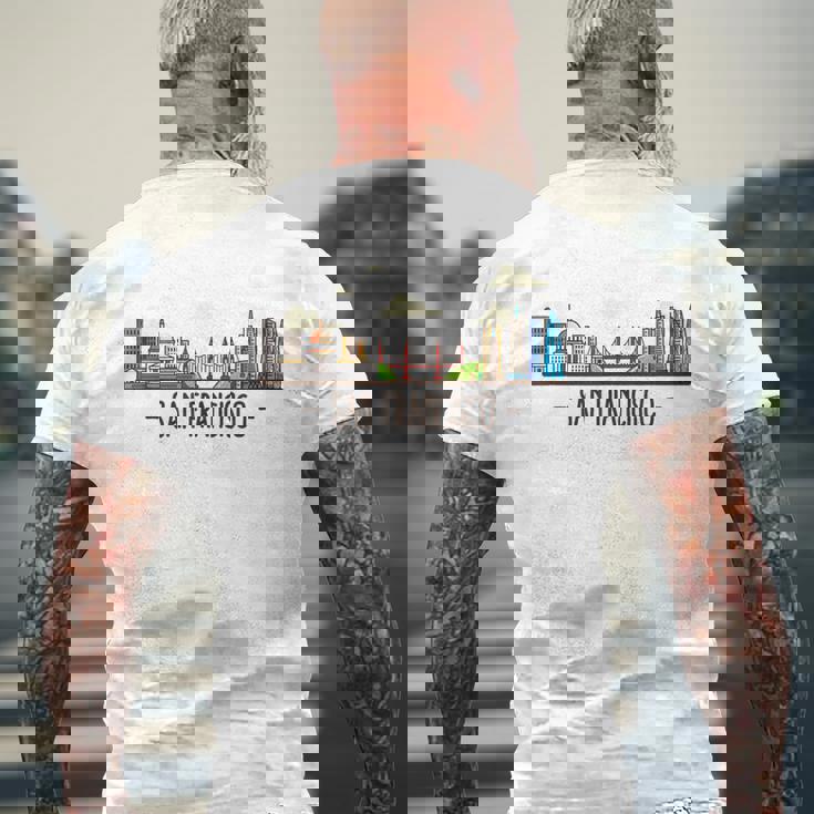 サンフランシスコカリフォルニアアメリカ合衆国-お土産 Usa メンズTシャツ バックプリント 高齢者への贈り物