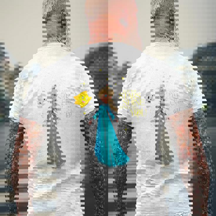 ザ・スーパーマリオギャラクシー・ムービー Rosalinatarhine メンズTシャツ バックプリント 高齢者への贈り物