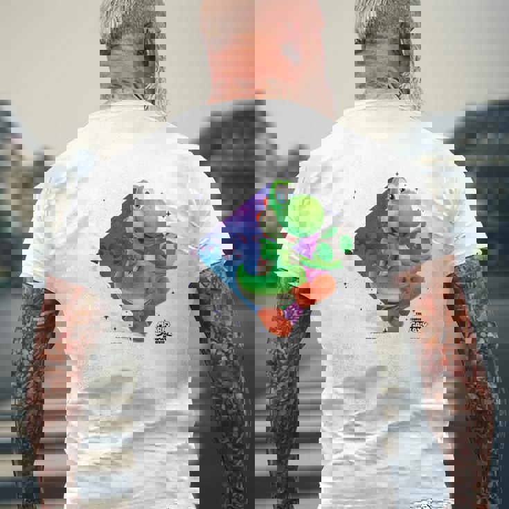 ザ・スーパーマリオギャラクシー・ムービーyoshi In Action メンズTシャツ バックプリント 高齢者への贈り物