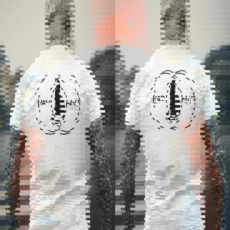 シュレディンガーの猫ベン図 長袖tシャツ メンズTシャツ バックプリント 高齢者への贈り物