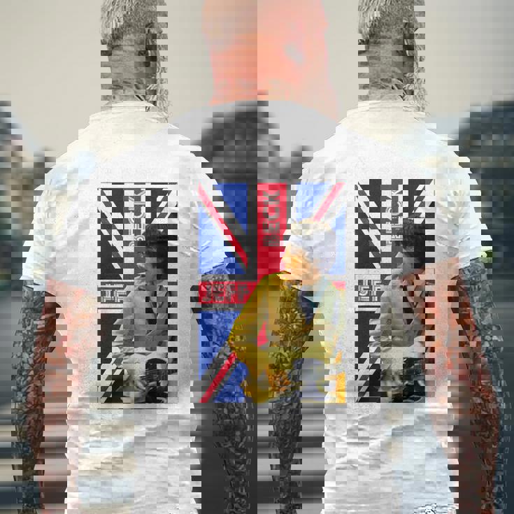 ジェフベック_002_Back Printed メンズTシャツ バックプリント 高齢者への贈り物