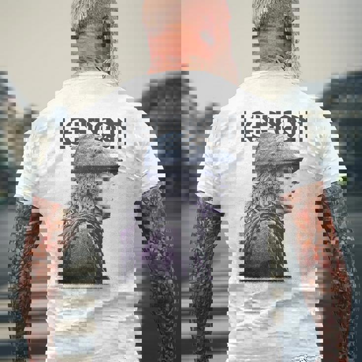 ジョン・レノン 平和な色調の肖像画 メンズTシャツ バックプリント 高齢者への贈り物