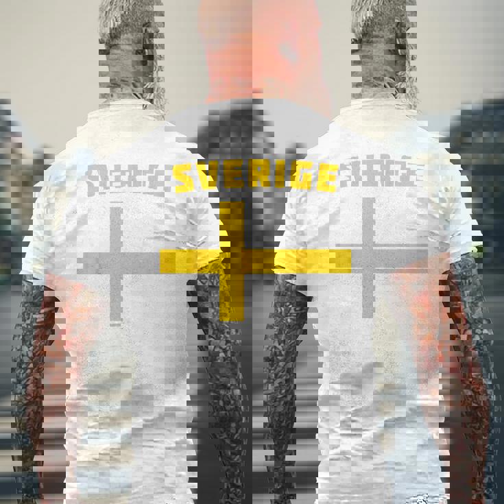 スウェーデンサッカースウェーデン国旗 ファンジャージ メンズTシャツ バックプリント 高齢者への贈り物