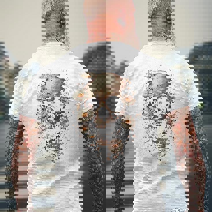 スカルバックプリント。 メンズTシャツ バックプリント 高齢者への贈り物