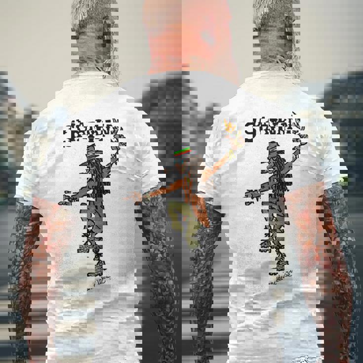 スカンキン ラスタマン ダンスホール ラスタ メンズTシャツ バックプリント 高齢者への贈り物