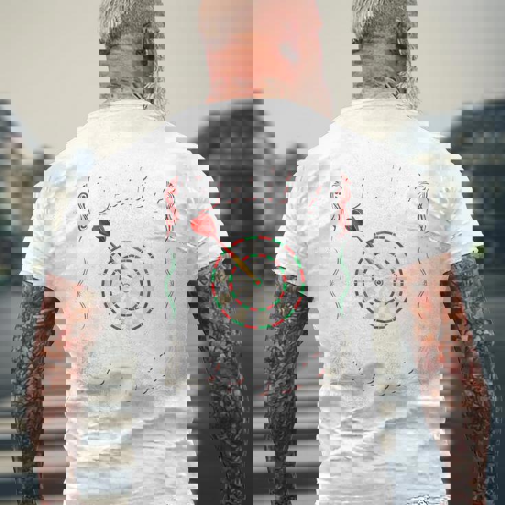 バックプリント ダーツ スポーツ ダーツボード アローダーツクラブ協会 メンズTシャツ バックプリント 高齢者への贈り物