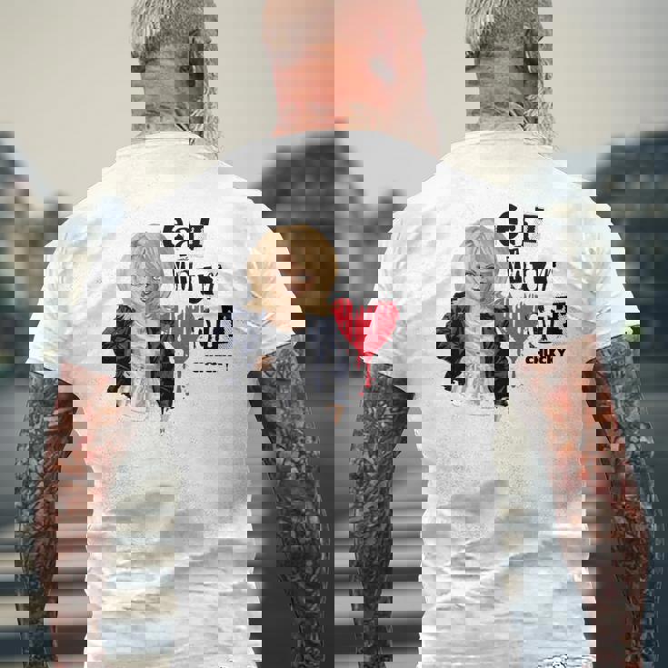 チャッキー・ティファニー・イート・ユア・ハート・アウト・バレンタイン 長袖tシャツ メンズTシャツ バックプリント 高齢者への贈り物