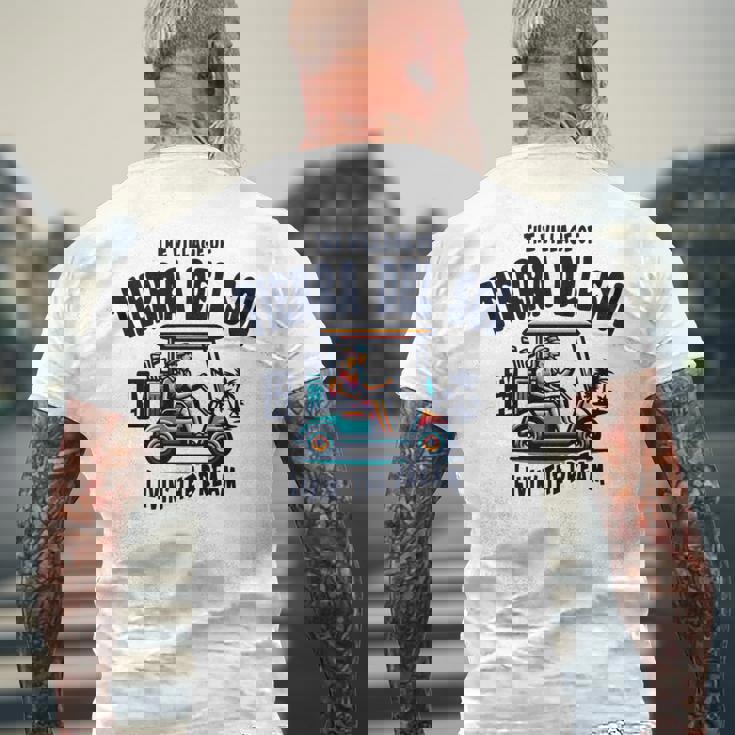 ティエラ・デル・ソルの村ゴルフカートデザイン。 長袖tシャツ メンズTシャツ バックプリント 高齢者への贈り物