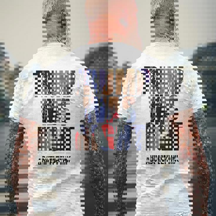 トランプはすべてについて正しかった-トランプ・キス・フラッグ メンズTシャツ バックプリント 高齢者への贈り物