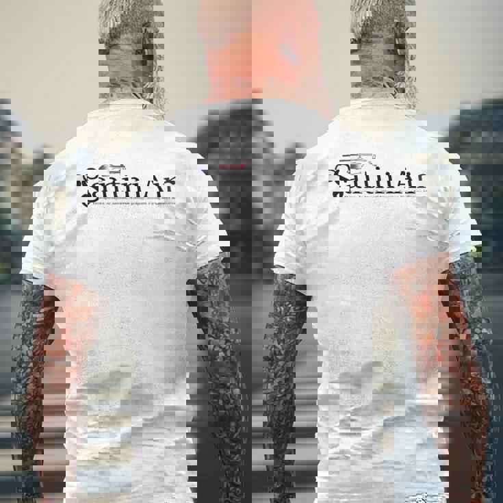 ドミニク・サンティーニ・エア メンズTシャツ バックプリント 高齢者への贈り物